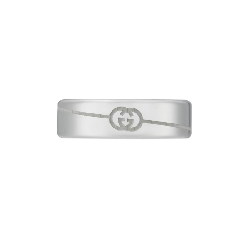 ANELLO IN ARGENTO MISURA 13 UOMO-DONNA GUCCI INTERLOCKING G ANELLO IN ARGENTO MISURA 13 UOMO-DONNA GUCCI INTERLOCKING G