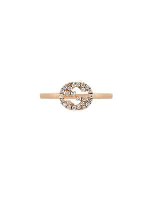 ANELLO ORO ROSA DIAMANTI DONNA GUCCI INTERLOCKING G YBC729412001013 GUCCI