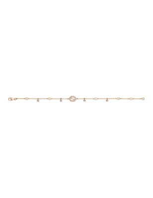 BRACCIALE ORO ROSA DIAMANTI DONNA GUCCI INTERLOCKING G YBA729403001017 GUCCI