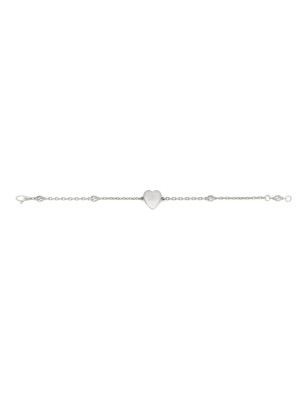 BRACCIALE HEART IN ARGENTO DONNA GUCCI INTERLOCKING G YBA645546003018 GUCCI