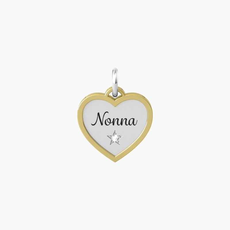 CIONDOLO CUORE NONNA PVD GOLD KIDULT