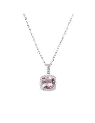 COLLANA LADY CON MORGANITE E ZIRCONI BIANCHI DONNA AMEN  CLQUABBMOZ AMEN