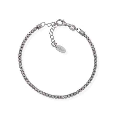 BRACCIALE TENNIS RODIATO ZIRCONI NERI DONNA AMEN  BTNN16 AMEN