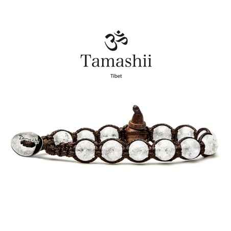BRACCIALE CRISTALLO DI ROCCA CRACKED UOMO-DONNA TAMASHII 1 GIRO BHS900-208 TAMASHII