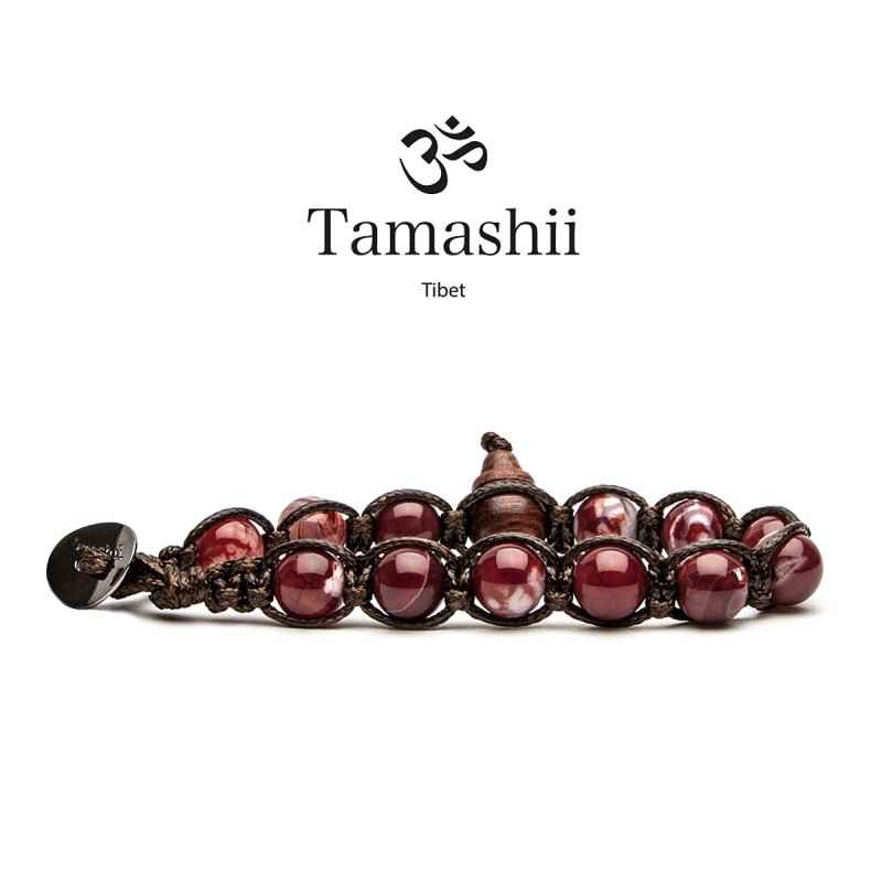 BRACCIALE AGATA ROSSO SCURO UOMO-DONNA TAMASHII 8 MM BRACCIALE AGATA ROSSO SCURO UOMO-DONNA TAMASHII 8 MM