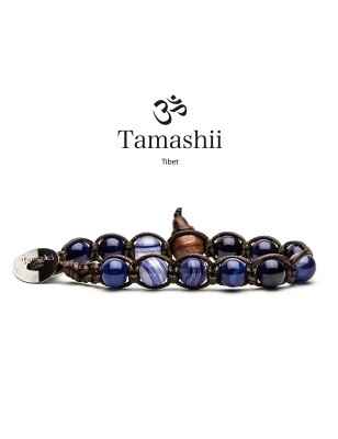 BRACCIALE AGATA BLU UOMO-DONNA TAMASHII 1 GIRO BHS900-216 TAMASHII