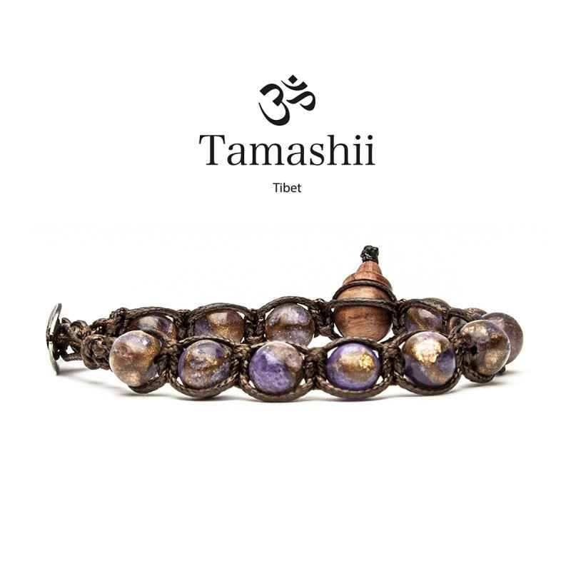 BRACCIALE QUARZO MOSAICO VIOLA UOMO-DONNA TAMASHII 8 MM BRACCIALE QUARZO MOSAICO VIOLA UOMO-DONNA TAMASHII 8 MM