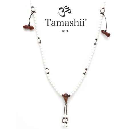 COLLANA AGATA BIANCA UOMO-DONNA TAMASHII LUNGHE NHS1500-14 TAMASHII