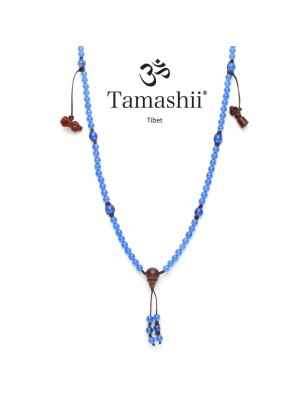 COLLANA AGATA BLU UOMO-DONNA TAMASHII MUDRA NHS1500-18 TAMASHII