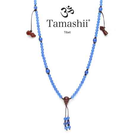 COLLANA AGATA BLU UOMO-DONNA TAMASHII MUDRA NHS1500-18 TAMASHII