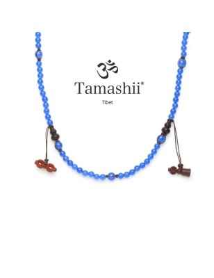 COLLANA AGATA BLU UOMO-DONNA TAMASHII MUDRA CORTO NHS1600-18 TAMASHII