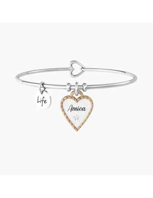 BRACCIALE CUORE AMICA SEI UNICA DONNA KIDULT LOVE 732027 KIDULT