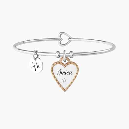 BRACCIALE CUORE AMICA SEI UNICA DONNA KIDULT LOVE 732027 KIDULT