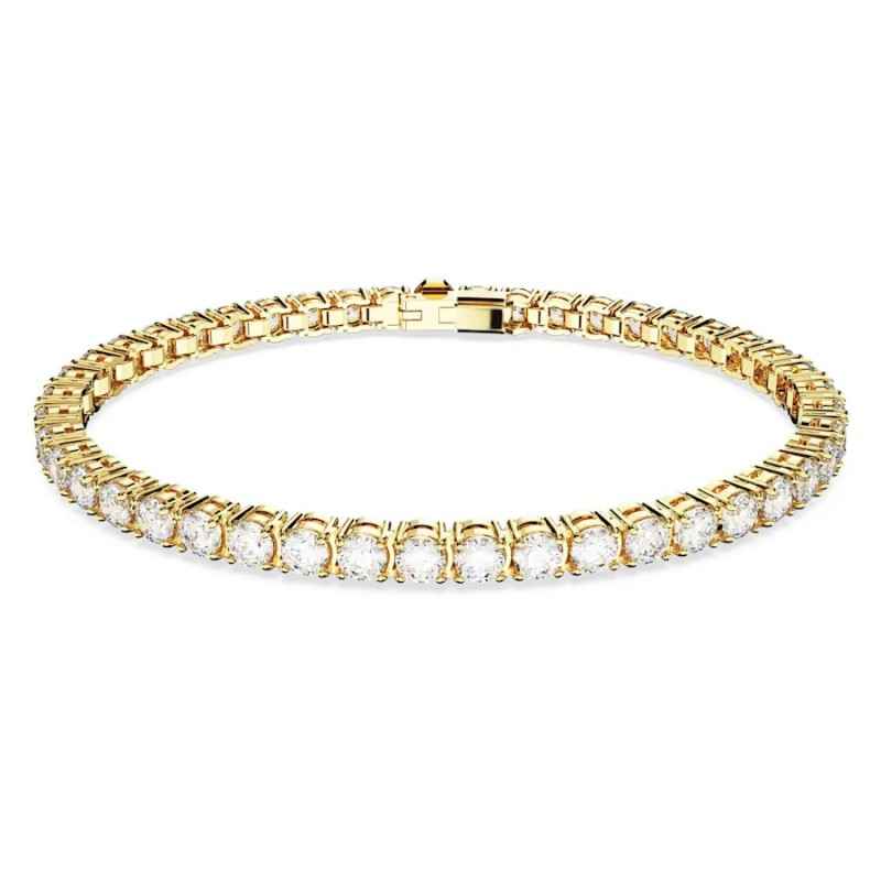 BRACCIALE TENNIS TAGLIO TONDO BIANCO DONNA SWAROVSKI BRACCIALE TENNIS TAGLIO TONDO BIANCO DONNA SWAROVSKI