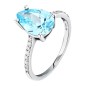 ANELLO TESORI ZIRCONE GOCCIA AZZURRO MIS.10 DONNA MORELLATO 