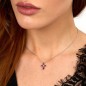COLLANA TESORI CROCE ZIRCONI ROSSI E BIANCO DONNA MORELLATO 