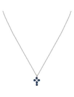 COLLANA TESORI CROCE ZIRCONI BLU E BIANCO DONNA MORELLATO  SAIW216 MORELLATO