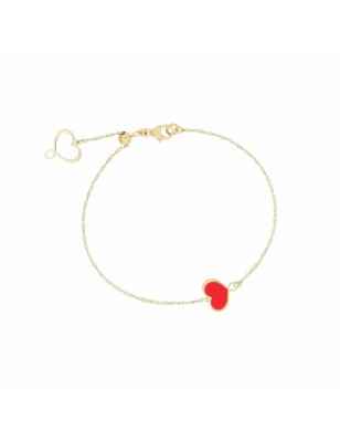 BRACCIALE CUORE ROSSO DONNA MAMAN ET SOPHIE LOGO BPMES1 MAMAN ET SOPHIE