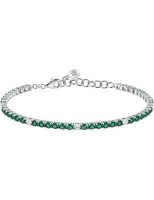 BRACCIALE TENNIS ZIRCONI BIANCHI E VERDI DONNA MORELLATO  SAIW232 MORELLATO