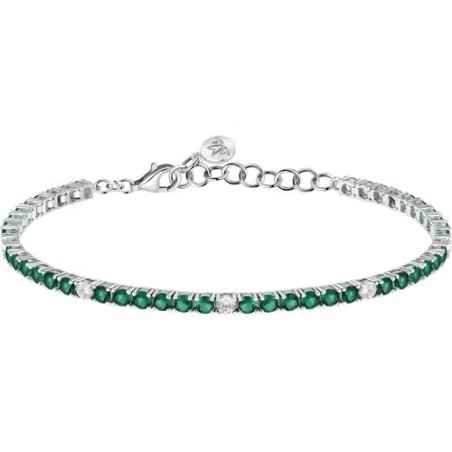 BRACCIALE TENNIS ZIRCONI BIANCHI E VERDI DONNA MORELLATO  SAIW232 MORELLATO