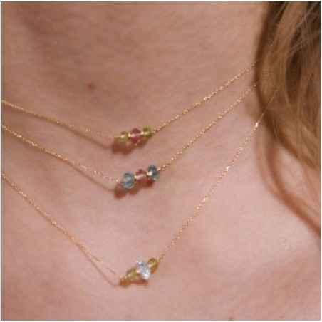GIROCOLLO 18KT PERIDOTO E TOPAZIO MAMAN ET SOPHIE