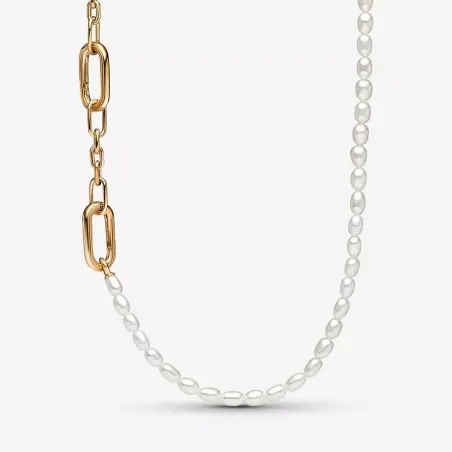 COLLANA MAGLIA LINK SMALL E PERLE DONNA PANDORA  362302C01-45 PANDORA