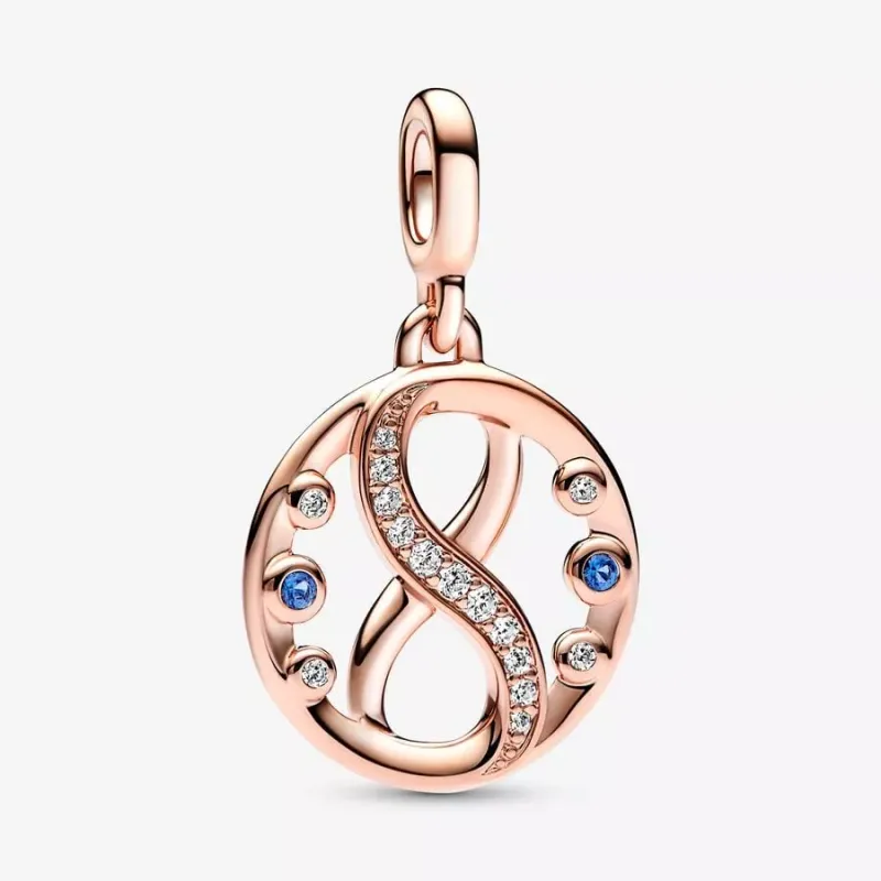 CHARM MEDALLION INFINITY 14KT ROSE GOLD PANDORA ME CHARM MEDALLION INFINITY 14KT ROSE GOLD PANDORA ME