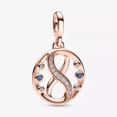 CHARM MEDALLION INFINITY 14KT ROSE GOLD PANDORA ME 782696C01 PANDORA