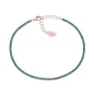 BRACCIALE TENNISMANIA ROSE ZIRCONI VERDI DONNA AMEN BRACCIALE TENNISMANIA ROSE ZIRCONI VERDI DONNA AMEN