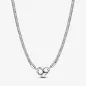 COLLANA MAGLIA GEOMETRICA CON CHIUSURA A CUORE PANDORA COLLANA MAGLIA GEOMETRICA CON CHIUSURA A CUORE PANDORA