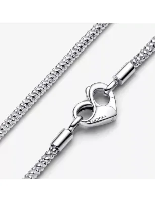 COLLANA MAGLIA GEOMETRICA CON CHIUSURA A CUORE PANDORA 392451C00-45 PANDORA