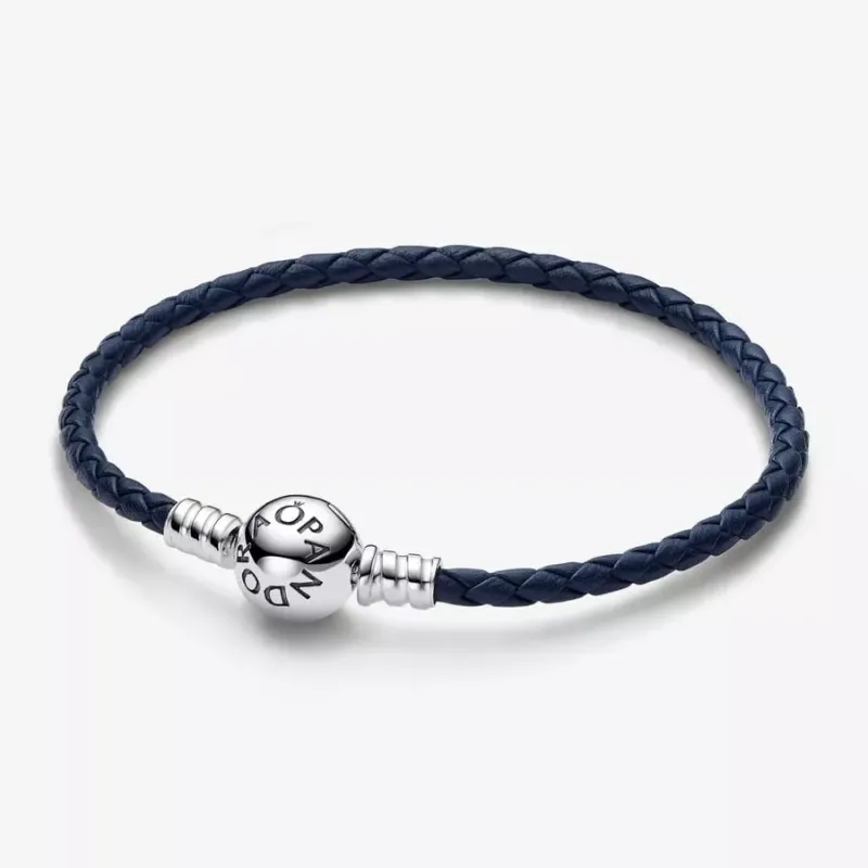 BRACCIALE IN PELLE BLU  PANDORA 