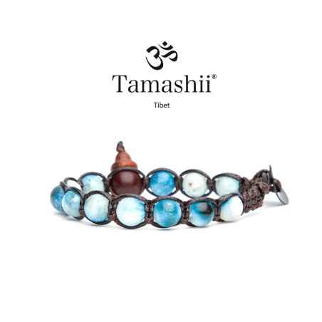 BRACCIALE BLUE ICE JADEITE TAMASHII 1 GIRO BHS900-310 TAMASHII