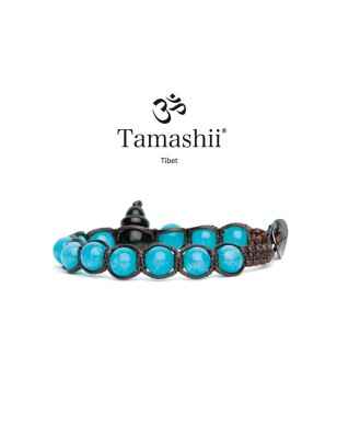 BRACCIALE GIADA VERDE ACQUA SHUNGITE TAMASHII 1 GIRO BHSS900-200 TAMASHII
