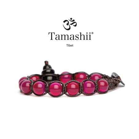 BRACCIALE AGATA ROSSA SHUNGITE TAMASHII 1 GIRO BHSS900-34 TAMASHII