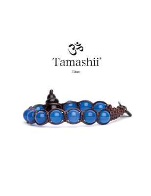 BRACCIALE AGATA BLU SHUNGITE TAMASHII 1 GIRO BHSS900-18 TAMASHII