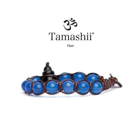 BRACCIALE AGATA BLU SHUNGITE TAMASHII 1 GIRO BHSS900-18 TAMASHII