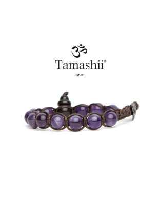 BRACCIALE AMETISTA SHUNGITE TAMASHII 1 GIRO BHSS900-8 TAMASHII