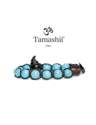 BRACCIALE TURCHESE SHUNGITE TAMASHII 1 GIRO BHSS900-7 TAMASHII