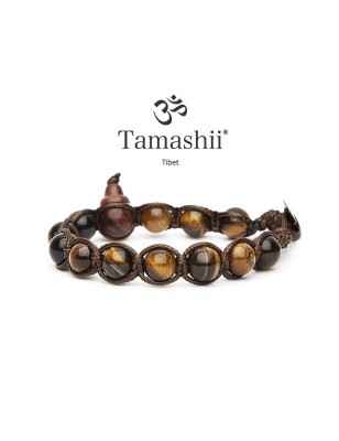 BRACCIALI OCCHIO DI TIGRE MARRONE UOMO-DONNA TAMASHII 1 GIRO BHS900-214 TAMASHII