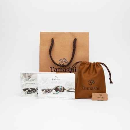 BRACCIALI OCCHIO DI TIGRE MARRONE UOMO-DONNA TAMASHII 1 GIRO