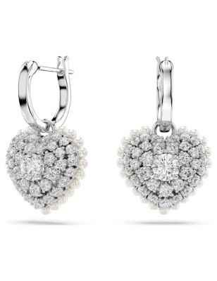ORECCHINI PENDENTI HYPERBOLA CUORE BIANCHI SWAROVSKI 5684384 SWAROVSKI