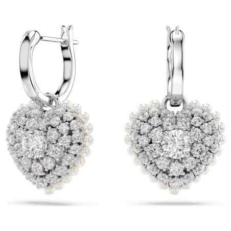 ORECCHINI PENDENTI HYPERBOLA CUORE BIANCHI SWAROVSKI 5684384 SWAROVSKI