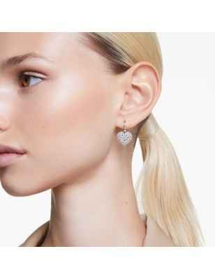 ORECCHINI PENDENTI HYPERBOLA CUORE BIANCHI SWAROVSKI