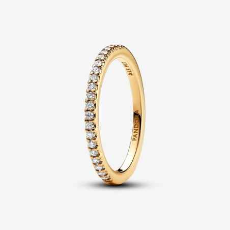 ANELLO PAVE' FASCIA SOTTILE PLACCATO ORO MIS.50 DONNA PANDORA  162999C01-50 PANDORA