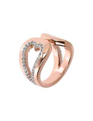 ANELLO CUORE CON ZIRCONI MIS.12 DONNA BRONZALLURE  WSBZ01837.W-12 BRONZALLURE