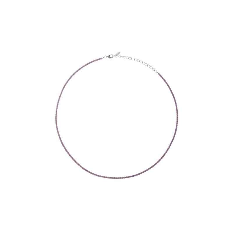 COLLANA TENNISMANIA ARGENTO E ZIRCONI ROSA AMEN