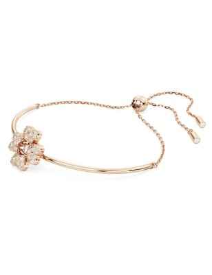 BRACCIALE IDYLLIA QUADRIFOGLIO BIANCO DONNA SWAROVSKI 