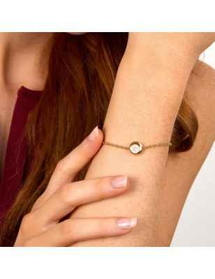 BRACCIALE QUARZO ROSA DORATO TESORI ETERNI DONNA MORELLATO  SAXN11 MORELLATO