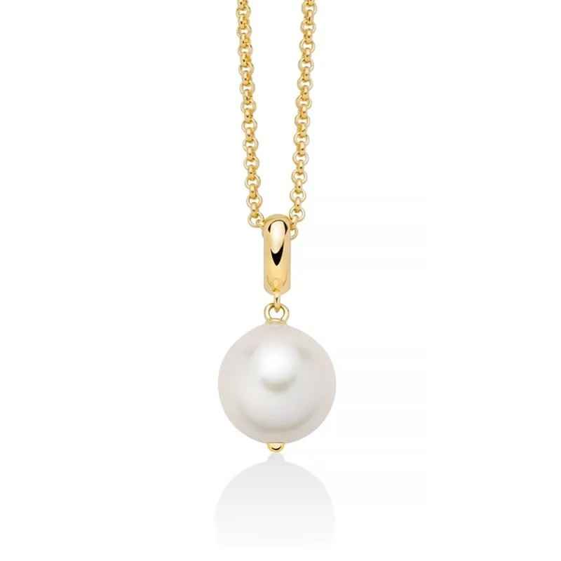 COLLANA PENDENTE PERLA DORATO GIOCHI DI PERLE DONNA MILUNA COLLANA PENDENTE PERLA DORATO GIOCHI DI PERLE DONNA MILUNA